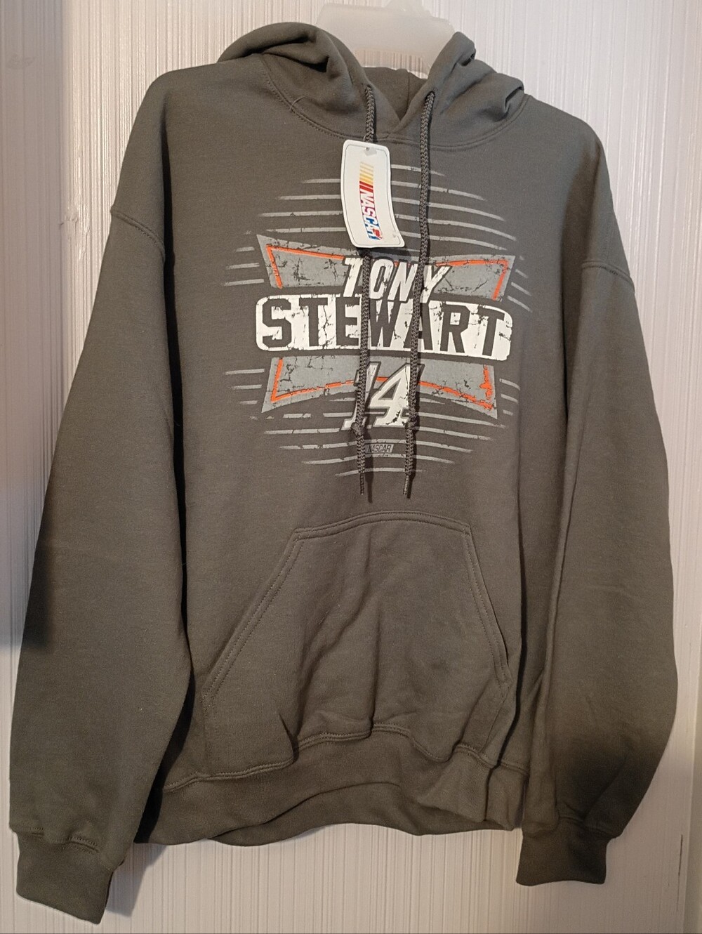 New Vtg 2007 𝅺NASCAR Tony Stewart Embroidered Fleece Hoodie Sz M